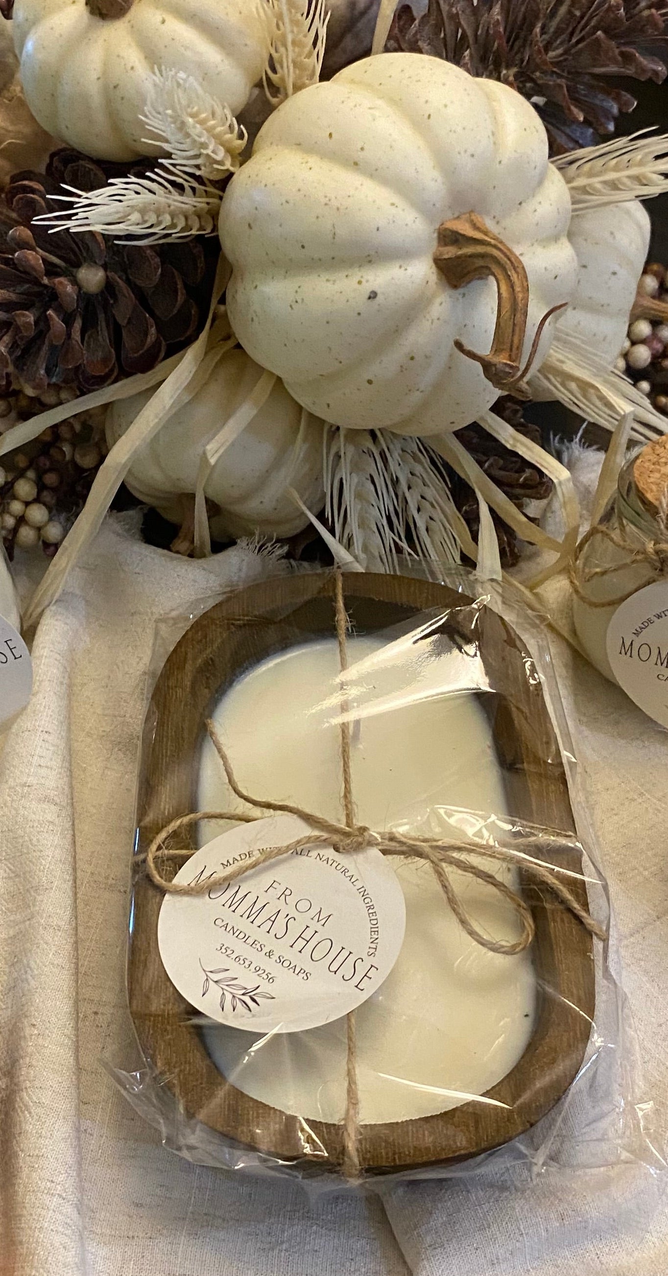 Wooden Bowl Candle-Patchouli Saffron Scent