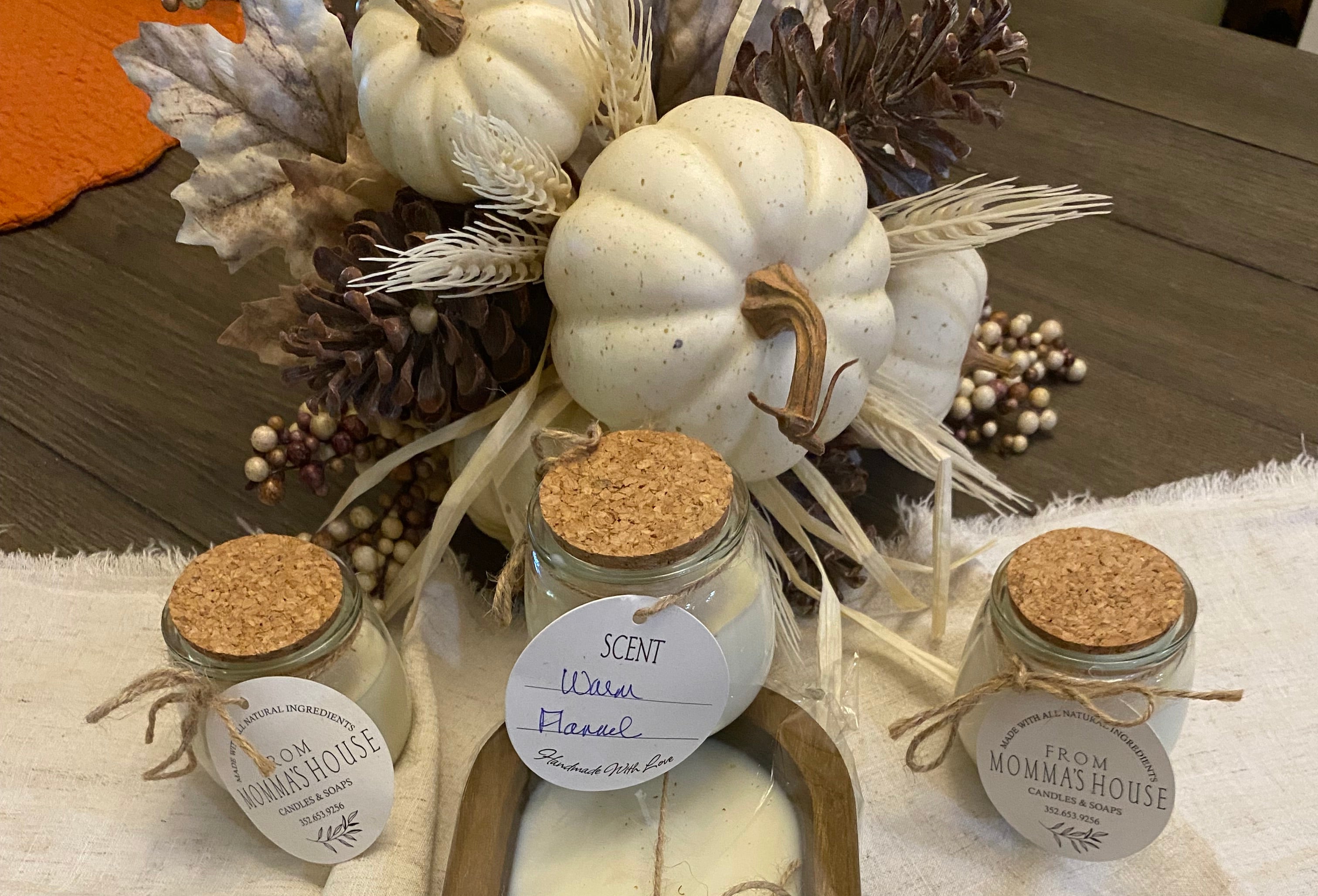 Cork Lid Jar Candles-Warm Flannel Scent