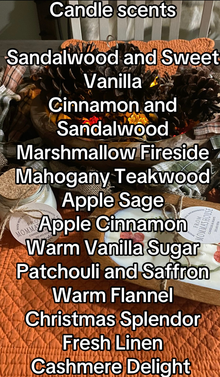Large White Pumpkin Candle-Cinnamon Sandalwood Scent