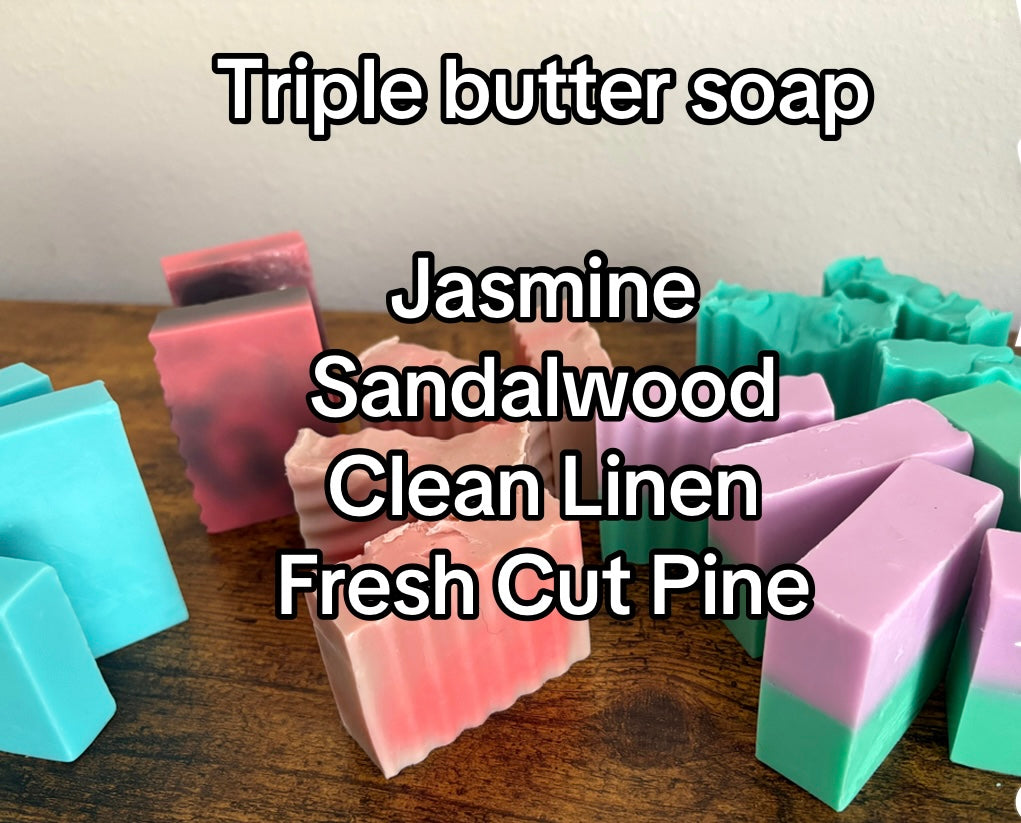 Triple Butter Soap-Sandalwood Scent